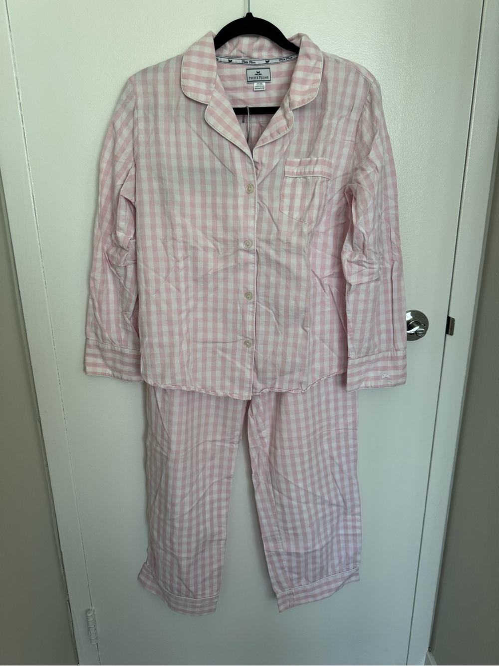Cozy Pink Gingham Pajama Set